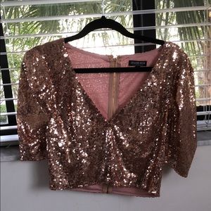 Sequin Gold Top